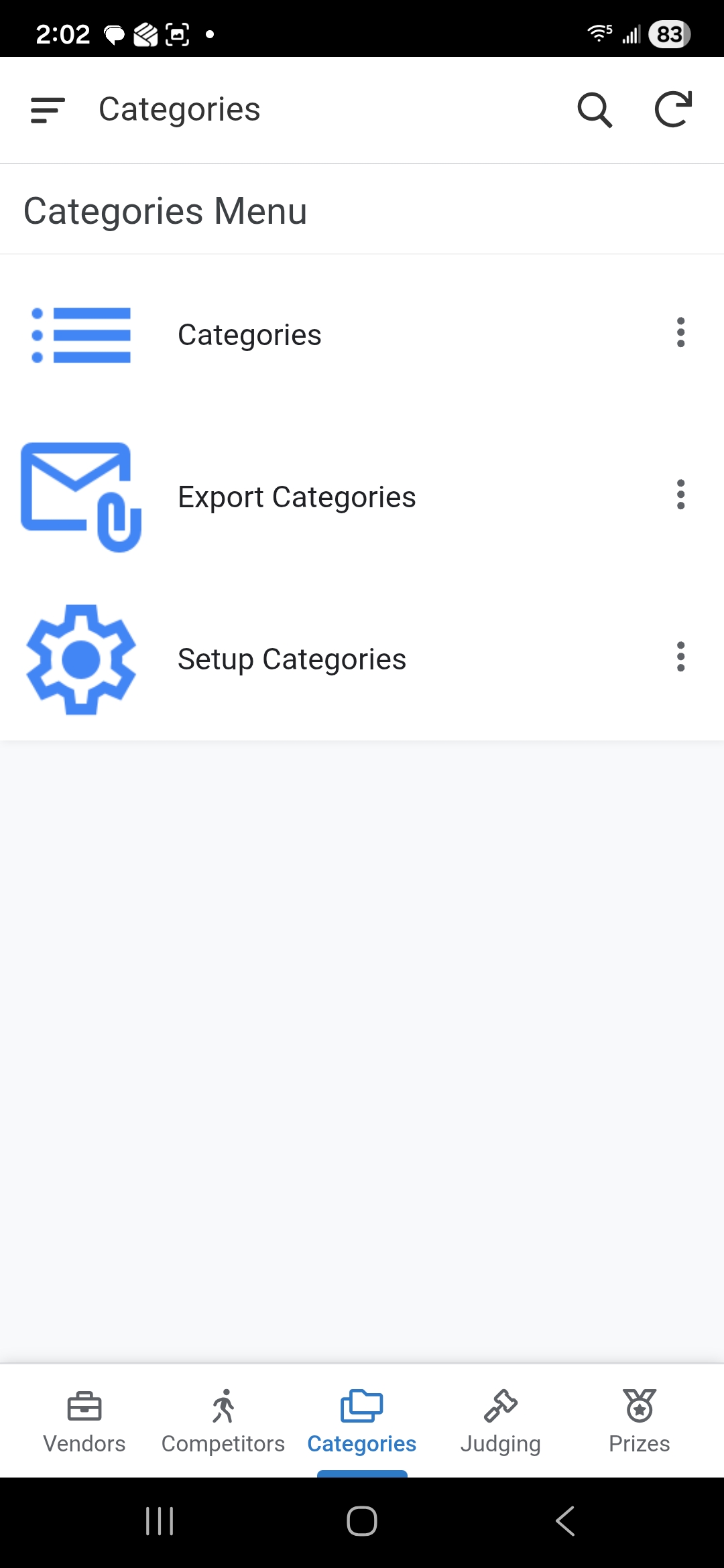 Categories Submenu