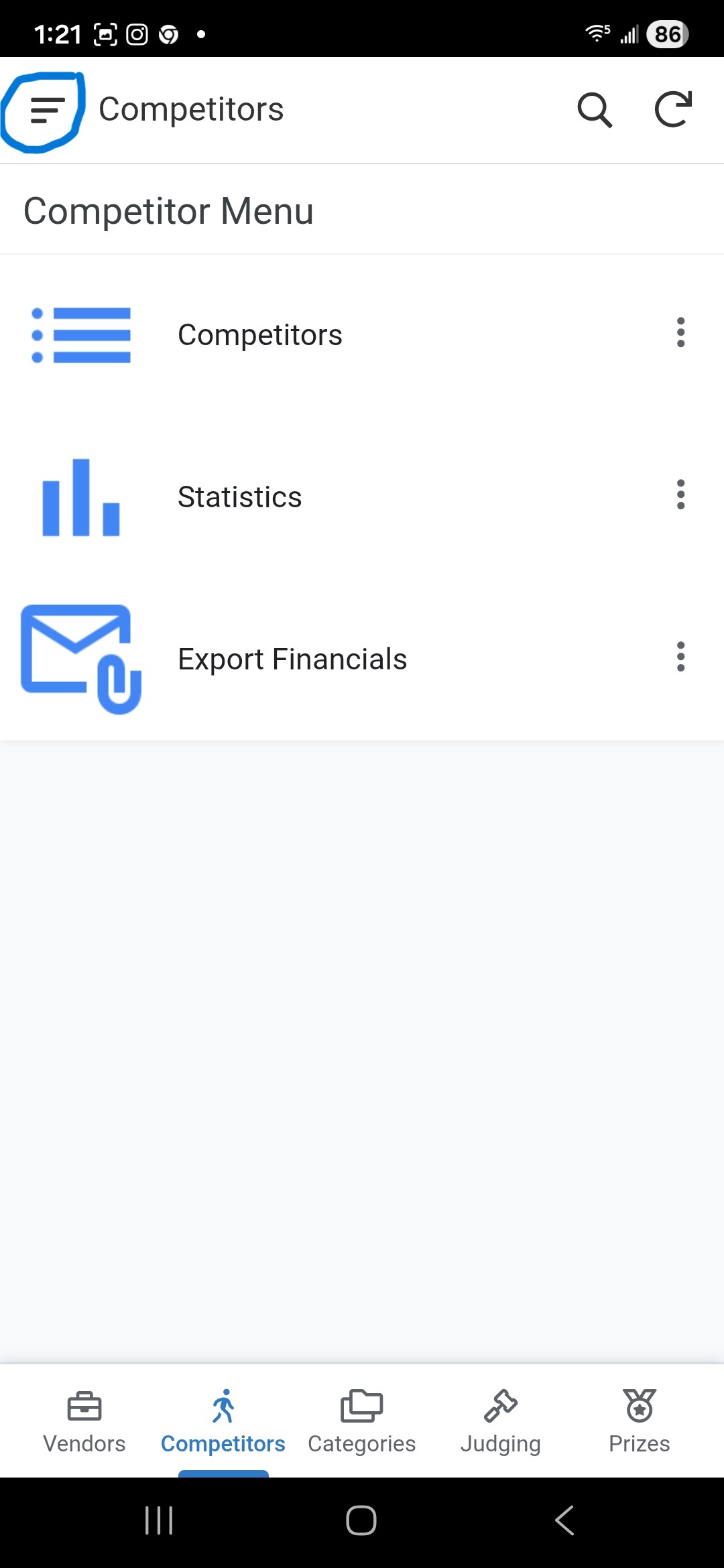 Open Main Menu Mobile